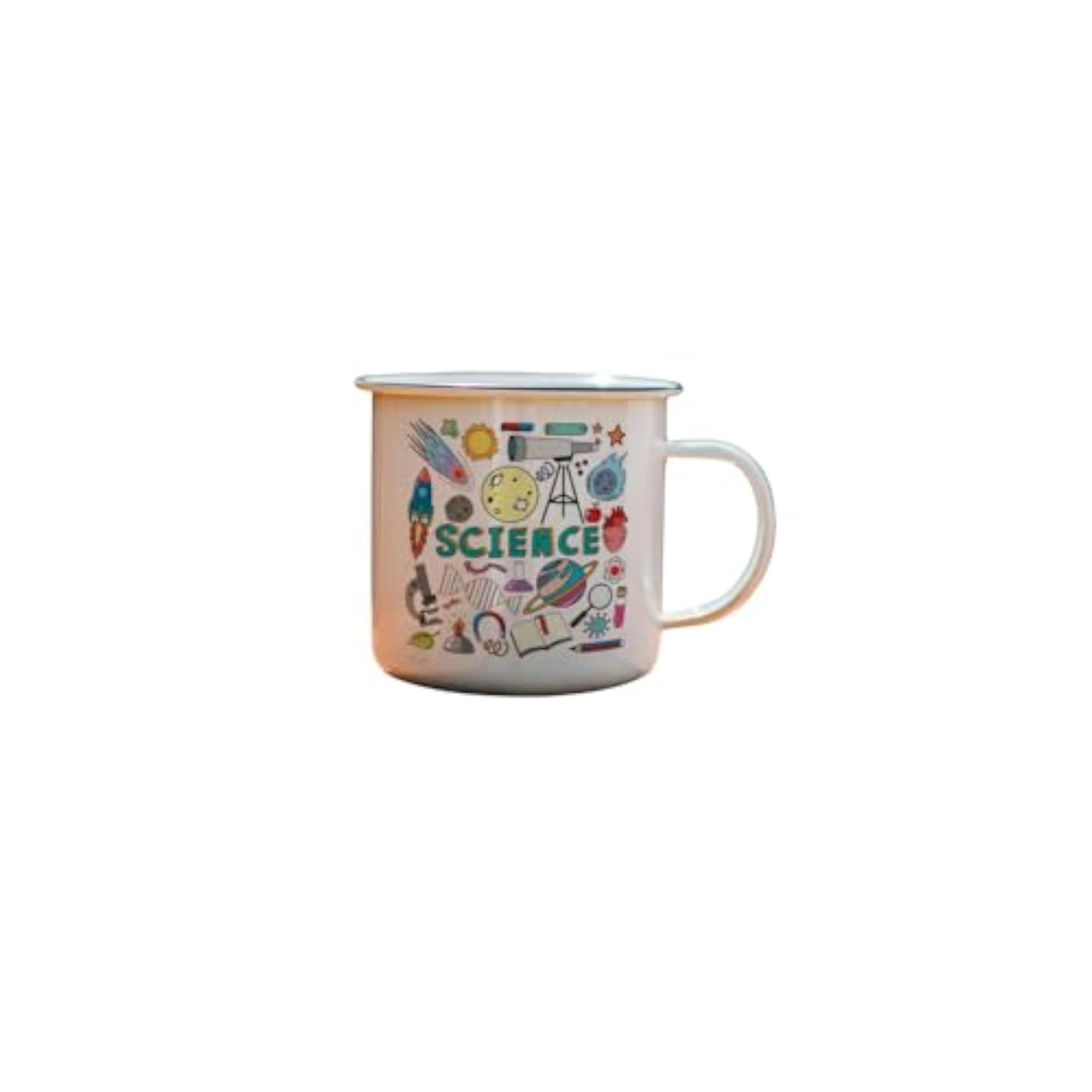 Adventure-Ready Printed Enamel Mug, Durable & Lightweight
